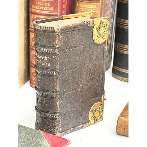 790 - A collection of 19th and Early 20th Century leather bound books.