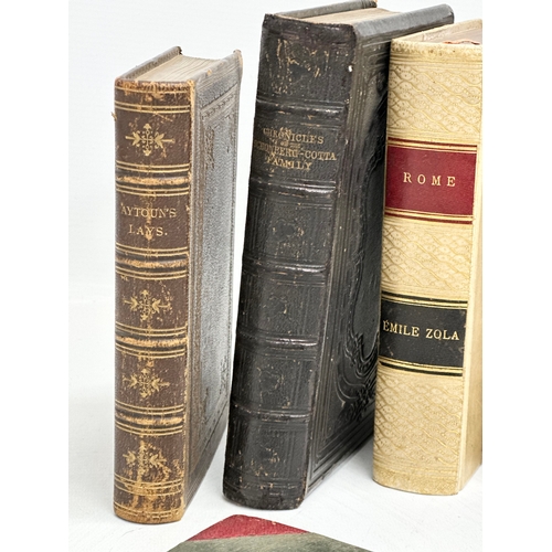 790 - A collection of 19th and Early 20th Century leather bound books.