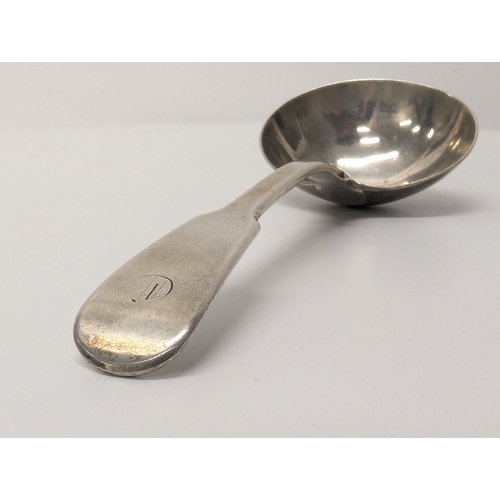 689 - Victorian silver ladle, Mary Chawner 1868. 60 grams, 17.5cm.