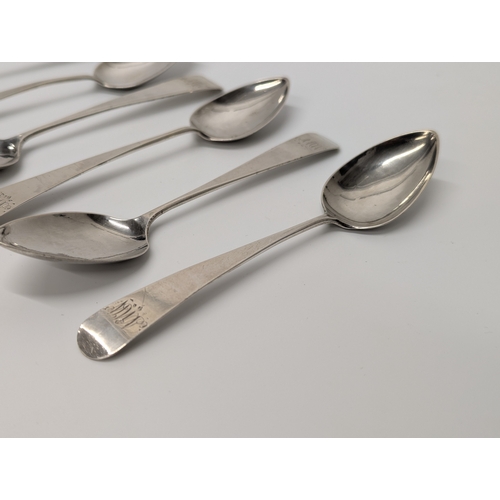 690D - Late 19th Century Newcastle silver set of 6 spoons, Thomas Watson. 74.5 grams