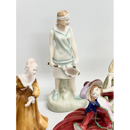 905 - A collection of Royal Doulton figurines. 28cm. 24cm. 22cm. 21cm. 11 figurines.