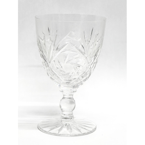 946 - Bohemian crystal drinking glasses. 5 whiskey tumblers 7x7.5cm. 8x13cm