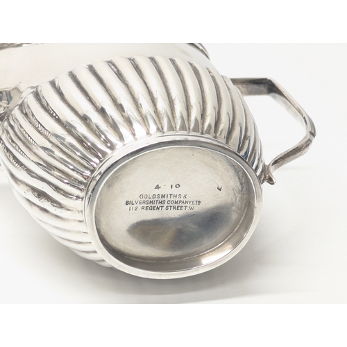 590C - London silver sugar bowl & milk jug, Goldsmiths & Silversmiths Company Ltd 1901. 302 grams