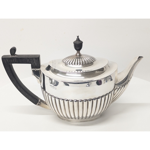 590D - London Silver teapot, William Hutton & Sons Ltd 1896. Total weight 490 grams