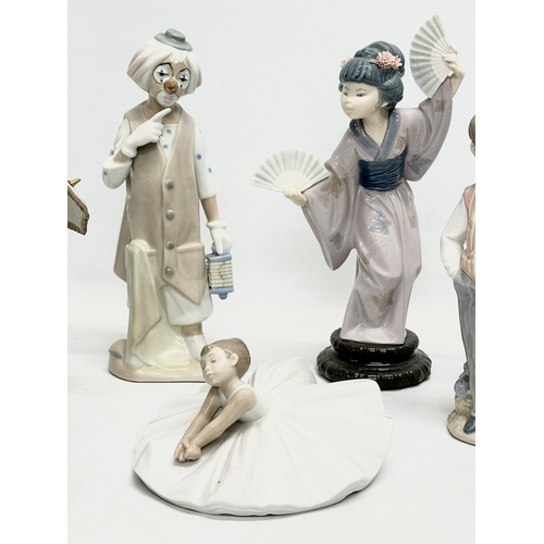 938 - A collection of Lladro and NAO figurines. 32cm. 30cm. 29cm. 24cm. 23cm