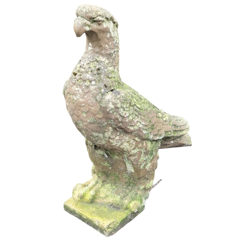 464 - A pair of concrete garden eagles. 30x94cm