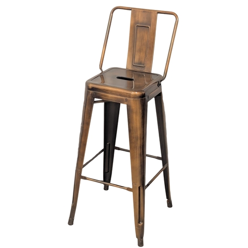 532 - A set of 4 retro style metal high chairs / high stools.