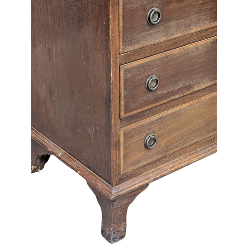 808 - A Georgian style inlaid mahogany chest of drawers. 64x41x78cm. 2