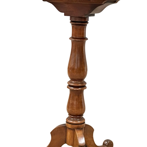 836 - A 19th Century Victorian mahogany pedestal table. 50x73cm. 2