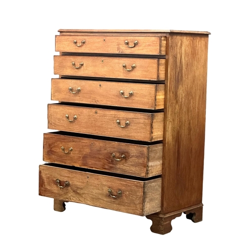 709 - A large Early 19th Century George III mahogany tallboy chest of drawers. Circa 1800. 117x60x156.5cm