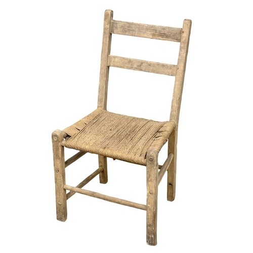 967 - A set of three 19th Century Irish famine chairs. (10)