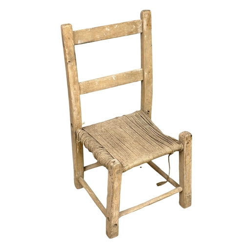 967 - A set of three 19th Century Irish famine chairs. (10)