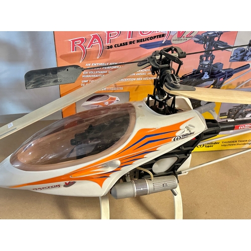 A Thunder Tiger Raptor 30 Class RC Helicopter - in box
