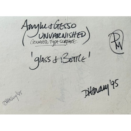 7 - Glass & Bottle. Acrylic & Gesso. 1995.
