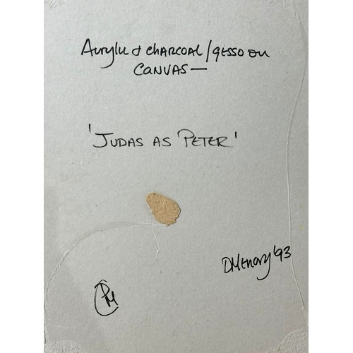 25 - Judas as Peter. Acrylic & Charcoal Gesso on Canvas. 1993