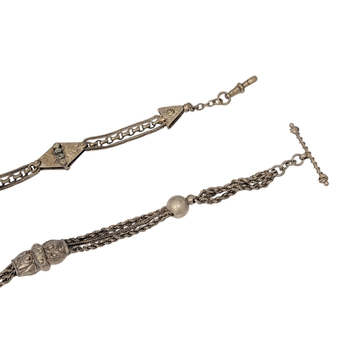 Two Early 20th Century Alterina watch chains