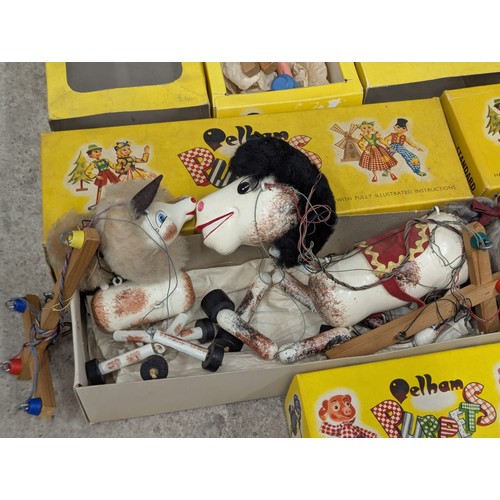 Quantity of Pelham puppets and theatre