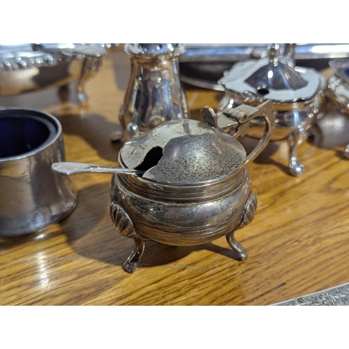 261 - Quantity of vintage EPNS cutlery, cruet sets etc