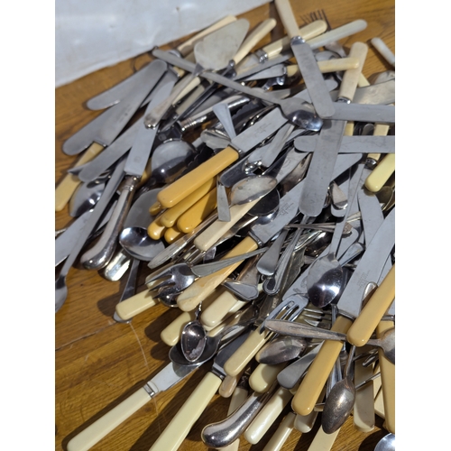261 - Quantity of vintage EPNS cutlery, cruet sets etc