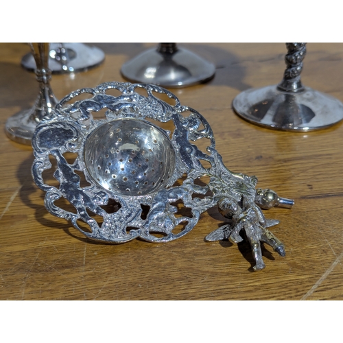 262 - Quantity of EPNS drinking glasses and bowl