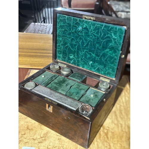 36 - A Victorian rosewood vanity box. 30.5x22.5x17.5cm.