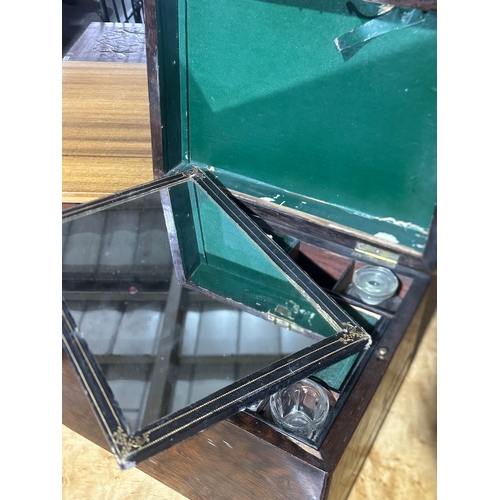 36 - A Victorian rosewood vanity box. 30.5x22.5x17.5cm.