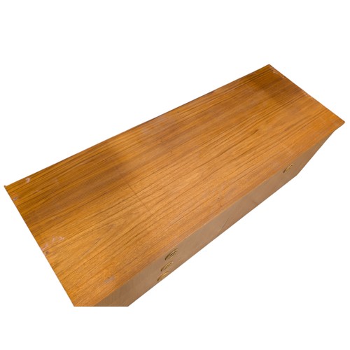 44 - A teak compact lowboard, 120.5cm x 44cm x 50cm. 5