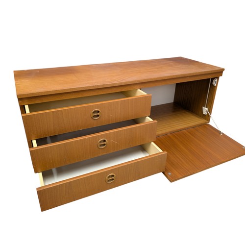 44 - A teak compact lowboard, 120.5cm x 44cm x 50cm. 5