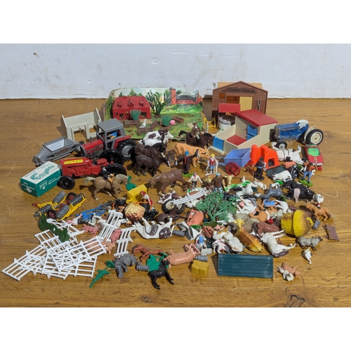 214 - Quantity of farm model toys by Britains, Lesney, Matchbox etc