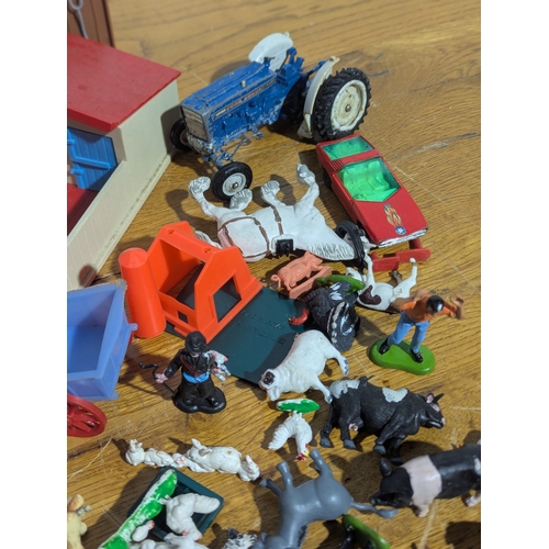 214 - Quantity of farm model toys by Britains, Lesney, Matchbox etc