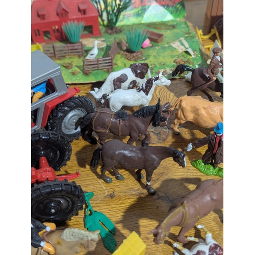 214 - Quantity of farm model toys by Britains, Lesney, Matchbox etc