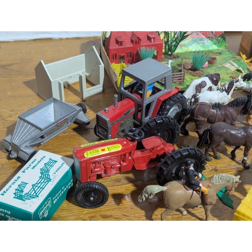 214 - Quantity of farm model toys by Britains, Lesney, Matchbox etc