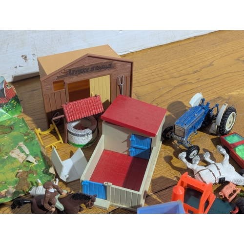 214 - Quantity of farm model toys by Britains, Lesney, Matchbox etc