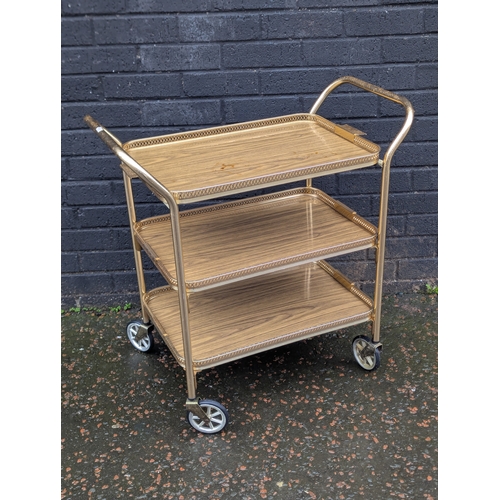 217 - Vintage 3 tier trolley