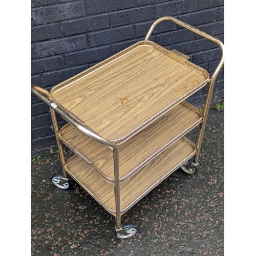 217 - Vintage 3 tier trolley
