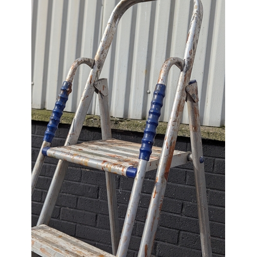219 - Large folding stepladder.