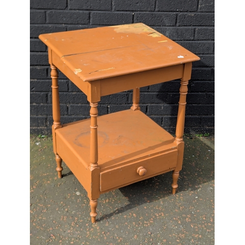 222 - A Victorian painted pine side table
