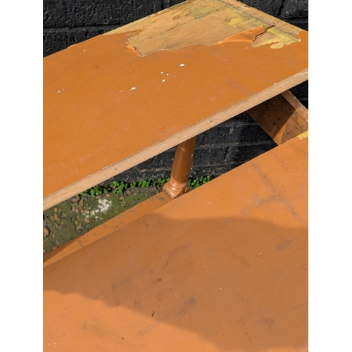 222 - A Victorian painted pine side table