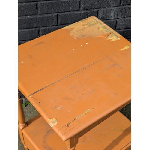 222 - A Victorian painted pine side table