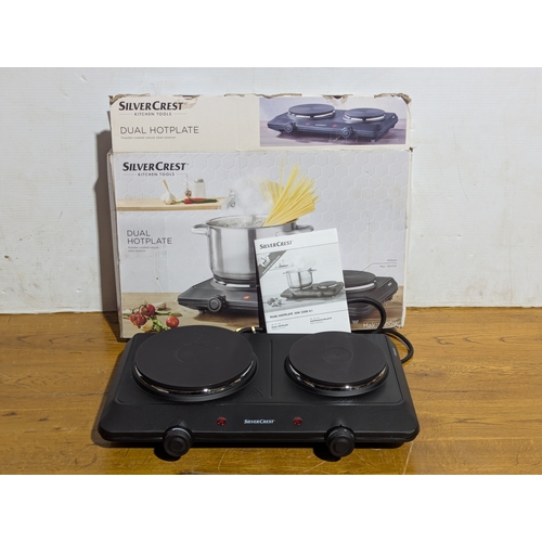 229 - SilverCrest dual hotplate in box