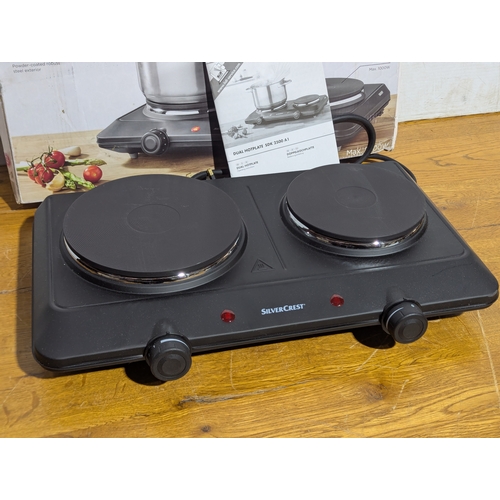 229 - SilverCrest dual hotplate in box