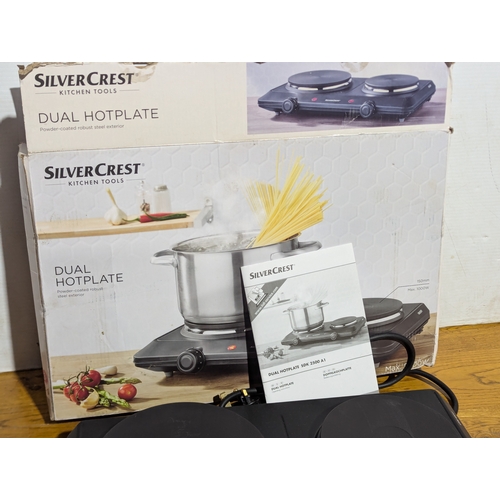 229 - SilverCrest dual hotplate in box