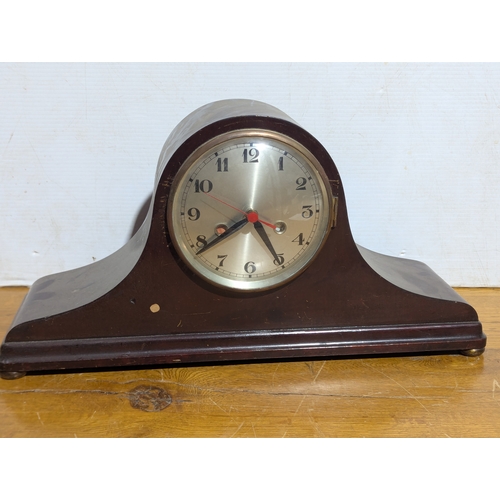 230 - 2 vintage mantel clocks, 1 Smiths