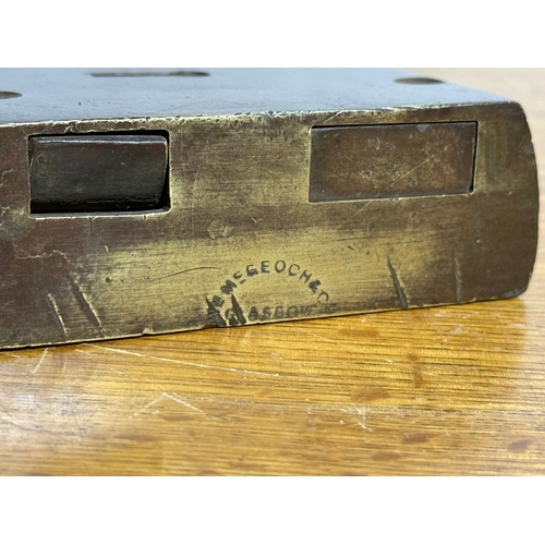 40 - A William McGeoch brass rim lock. 15.5x10cm.