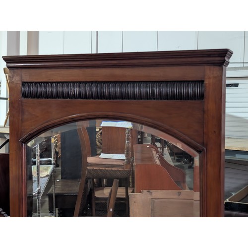 25 - A large late Victorian walnut pedestal dressing table, 153cm X 59cm X 197cm