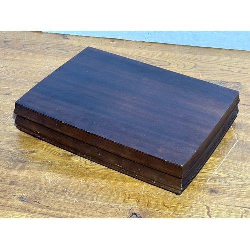 245 - A George Butler silver plated canteen of cutlery. 41x29x7.5cm.