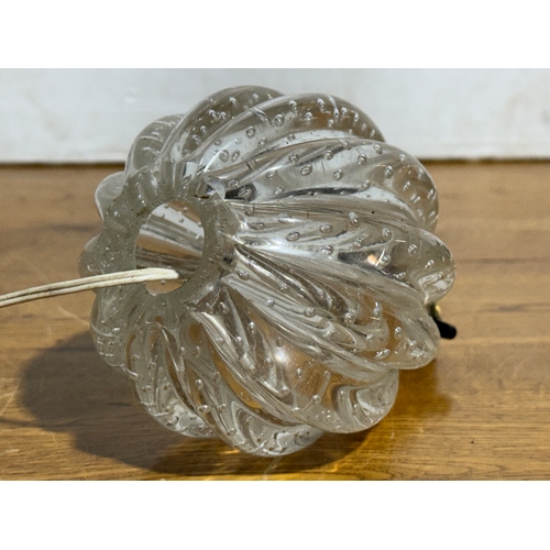 247 - A Archimede Seguso Murano Bullicante glass lamp. 1950’s. 17cm.