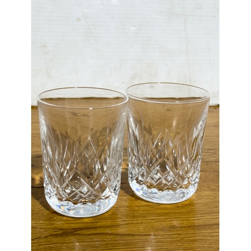 253 - Waterford Crystal glasses. Four Lismore wine glasses, a pair of Lismore whisky glasses, 3 Clare port... 