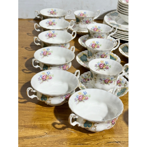 3 - A large Royal Albert Berkeley tea, coffee and dinner service. 99 piece.
