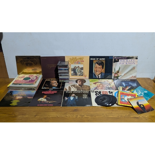 226A - Quantity of records and CDs including Johnny Cash, Neil Diamond, Michael Jackson, John Denver, Carpe... 